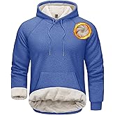 Cavva Men's Sherpa Hoodie Heavyweight Fleece Lined Thick Winter Thermal Athletic Sweatshirt with Kangaroo Pocket