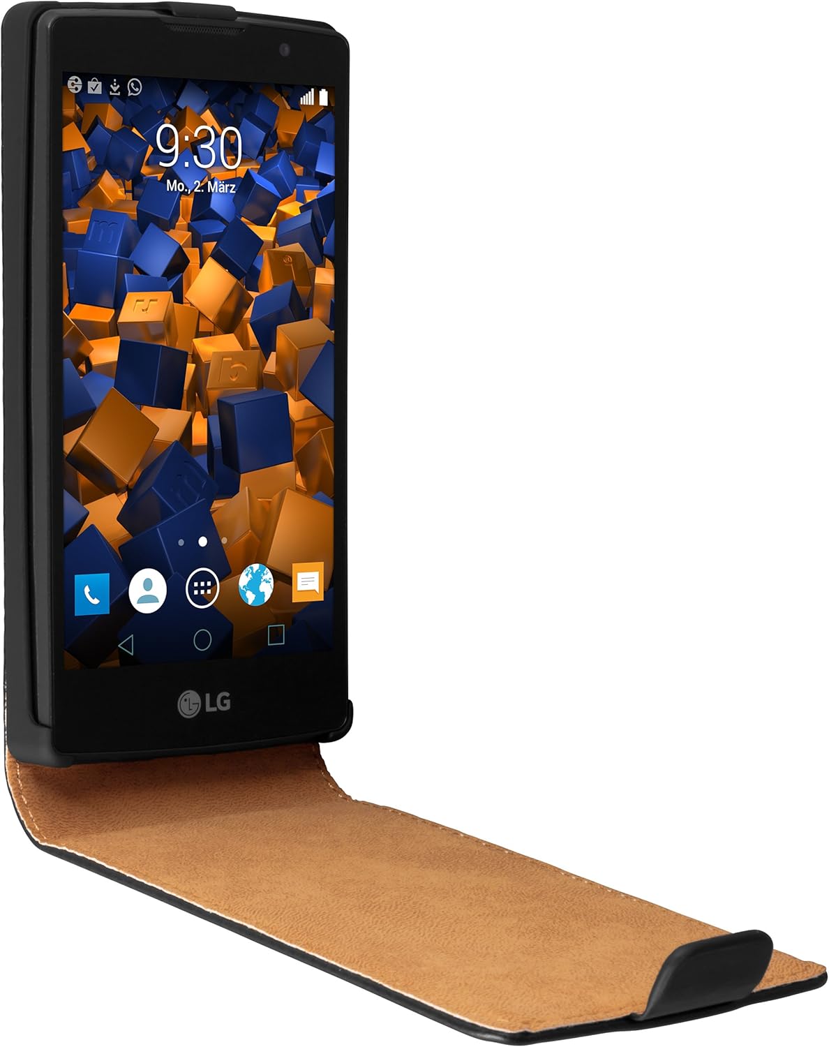 mumbi Flip Case for LG Spirit 4G Case, black, LG Spirit schwarz - Image 3