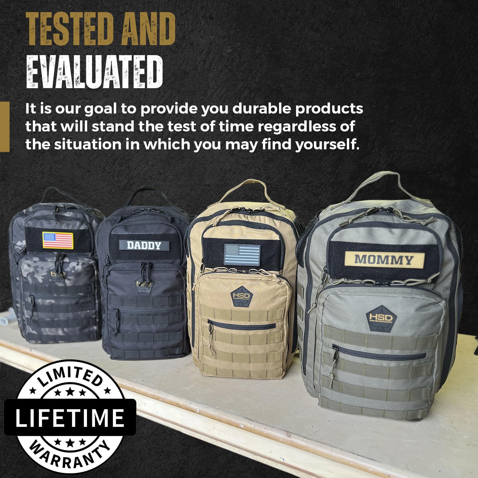 HighSpeedDaddy Baby Diaper Backpack - Military-Grade, Waterproof Men's Backpack - Baby Diaper Travel Bag for Dads & Moms