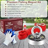 Uolor Magnet Fishing Kit N35 Eyebolt Neodymium 160KG 353LB 20M Rope Gloves view 3