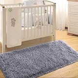 Aspire Homeware Grey Area Rug 60x110cm Fluffy Shag Runner Non Slip view 3
