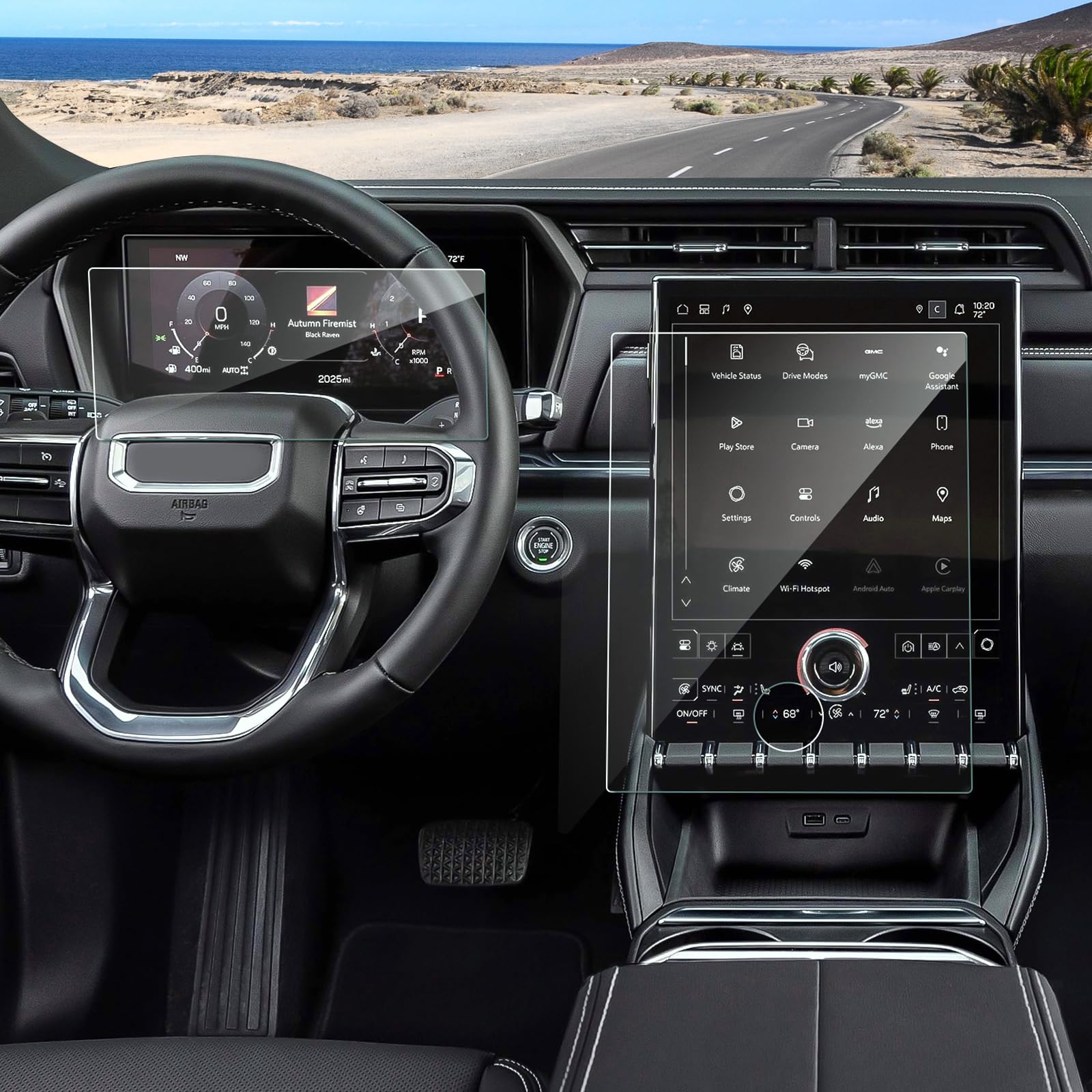 Photo 1 of Coleya (2Pack) Anti-Glare Matte for GMC Terrain 2025-2026 Screen Protector, for (15In Navi+11In Dash) (Elevation/Denali/AT4), 9H Tempered Glass 2026 2025 Terrain Accessories HD&Anti-Fingerprint