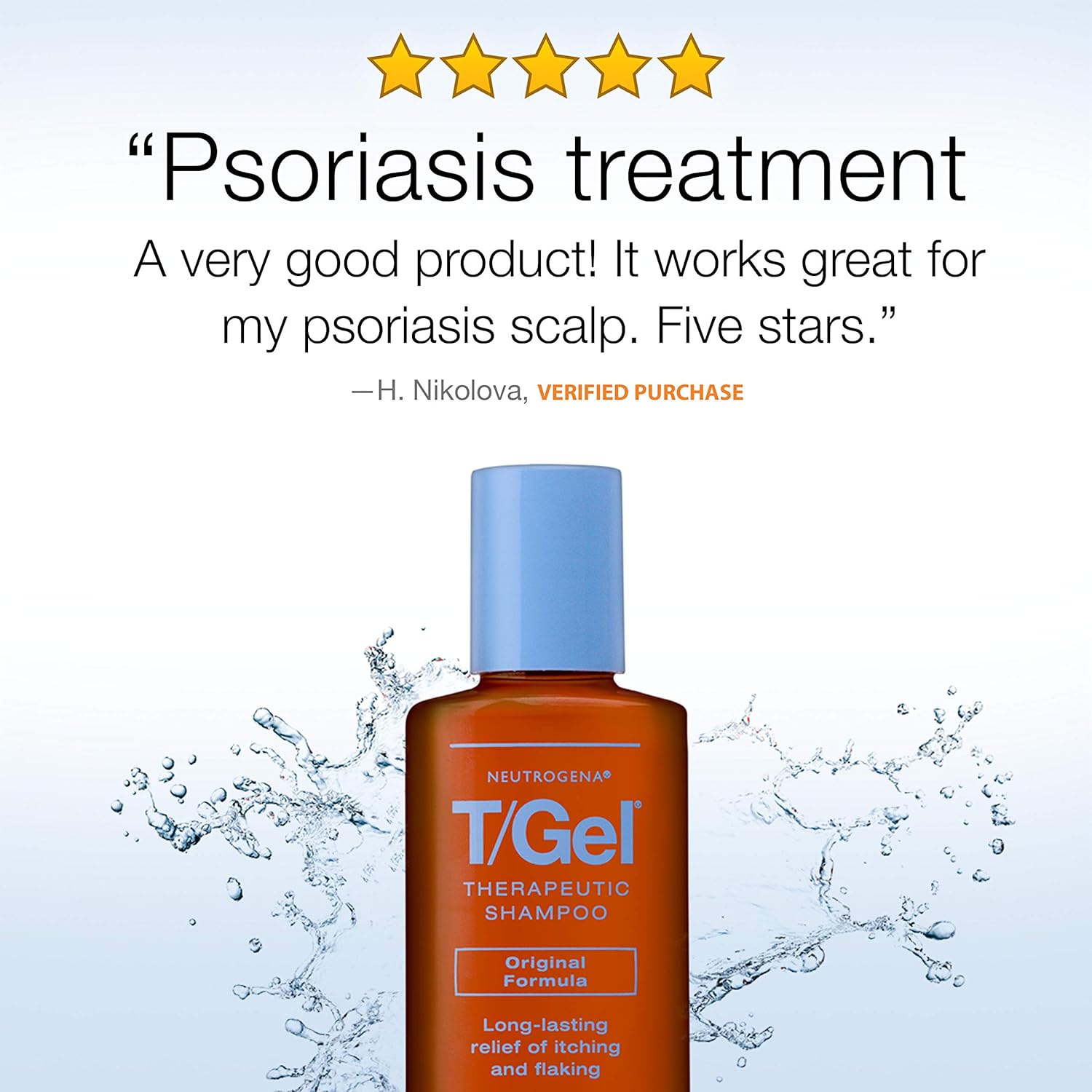 Neutrogena T/Gel Therapeutic Shampoo Original Formula, Anti-Dandruff Treatment for Long-Lasting Relief of Itching and Flaking Scalp as a Result of Psoriasis and Seborrheic Dermatitis, 16 Fl Oz: Beauty