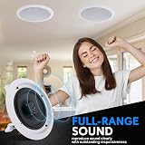 Pyle Pair 16.5 cm In-Wall In-Ceiling 2-Way Speaker White view 5