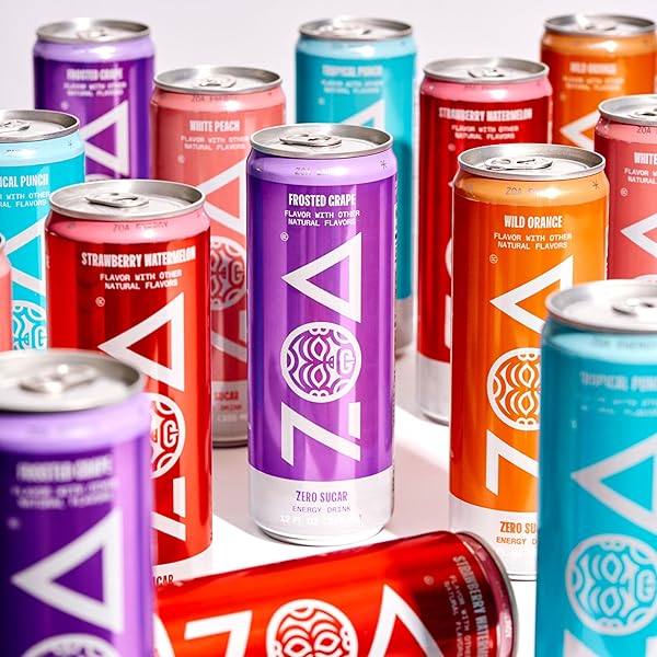 ZOA ZERO SUGAR ENERGY DRINKS – WILD ORANGE | HEALTHY ENERGY FORMULA WITH NATURAL CAFFEINE, DAILY VITAMIN C, ESSENTIAL B-VITAMINS | GLUTEN-FREE, KETO FRIENDLY | 12 OUNCE CANS (PACK OF 12)