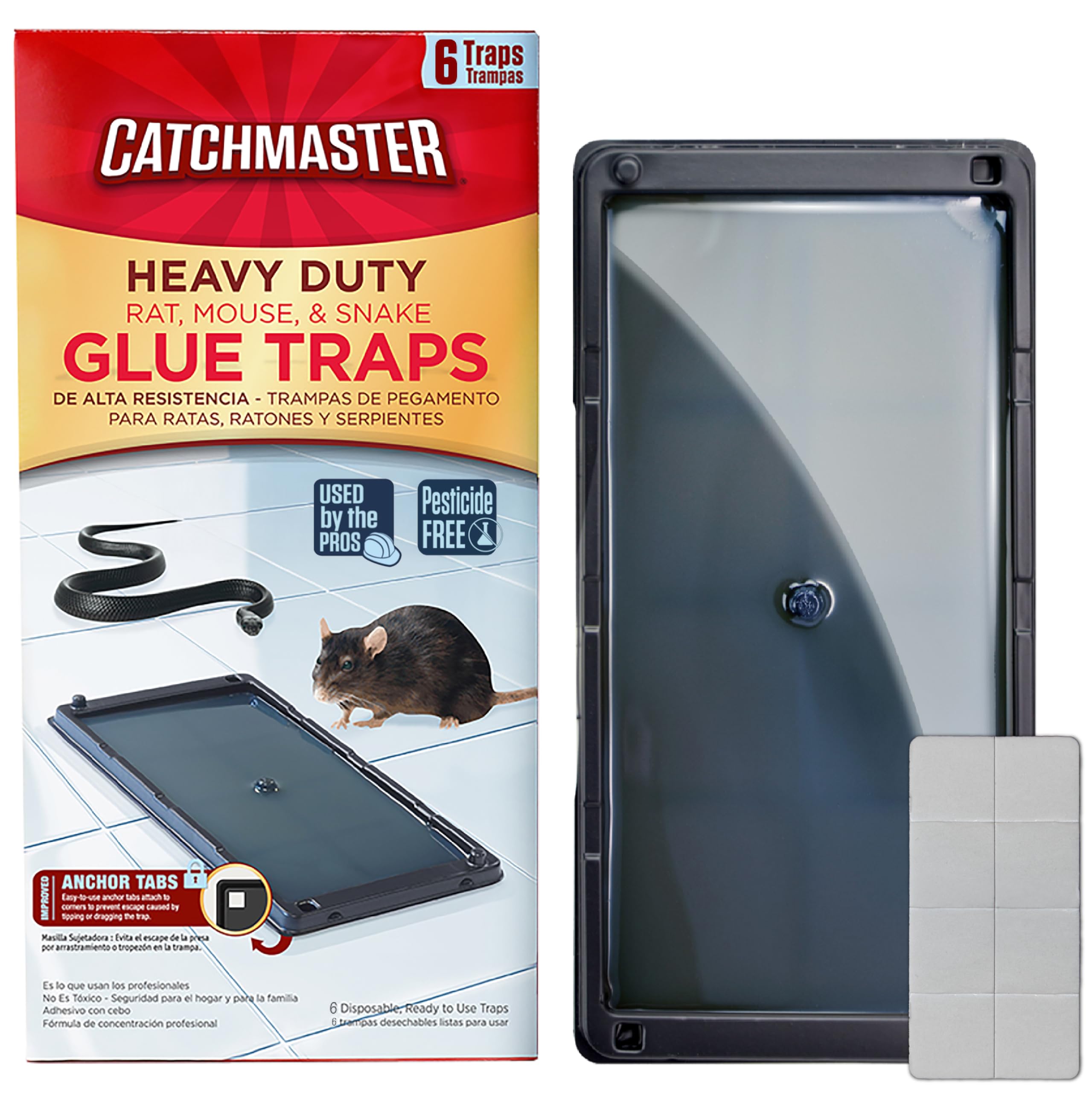 Catchmaster Rat & Mouse Glue Traps with Sticky