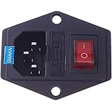 SMAKN&reg; Inlet Module Plug Fuse Switch Male Power Socket 10A 250V 3 Pin IEC320 C14