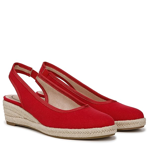 LIFESTRIDE WOMENS KAYDEN WEDGE SANDAL FIRE RED 6 W