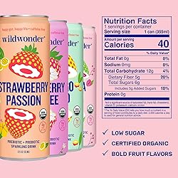 wildwonder Sparkling Probiotic Drink 12pk, For Gut