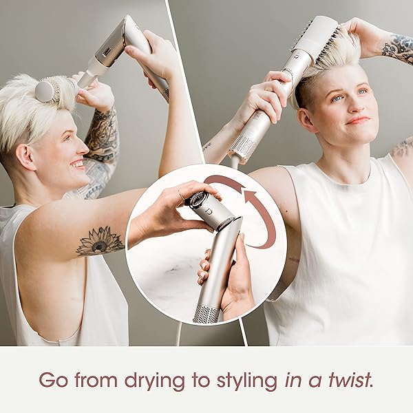 SHARK HD430 FLEXSTYLE AIR STYLING & DRYING SYSTEM, POWERFUL HAIR DRYER BRUSH & MULTI-STYLER WITH AUTO-WRAP CURLERS, PADDLE BRUSH, OVAL BRUSH, CONCENTRATOR ATTACHMENT, STONE