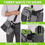 Pecute XL Dog Walking Bag with Water Bottle Holder Grey view 2