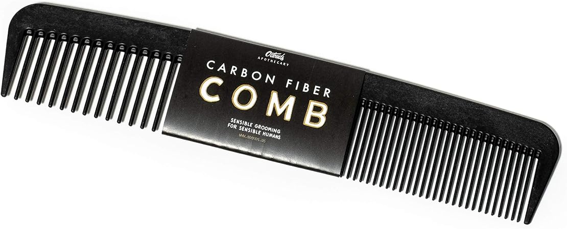 Amazon O Douds オダウズ カーボンファイバーコーム ユニセックス クシ 櫛 メンズ レディース ポマード 水性 Pomade ヘアグリース ヘアワックス 17 8cm O Douds Apothecary オダウズ 櫛 コーム 通販
