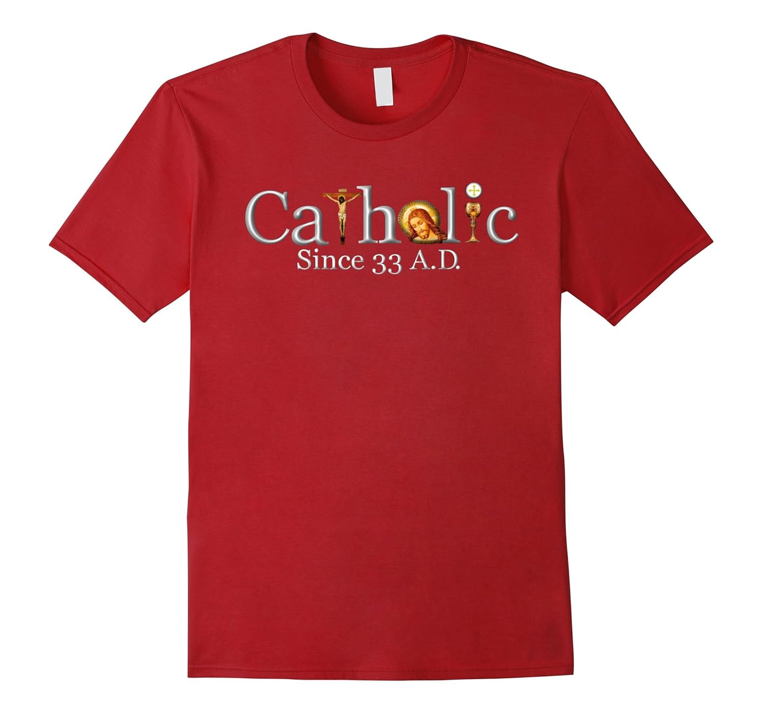 Womens Catholic Church Medium Cranberry Teevkd