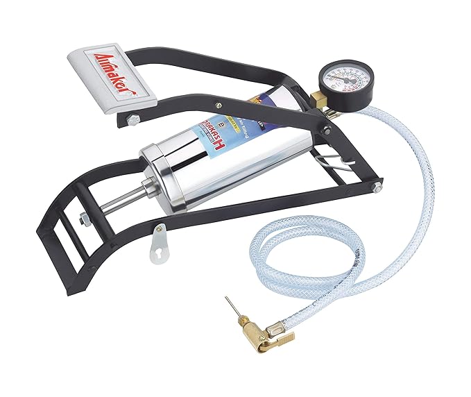 Airmaker SB001 Air Foot Pump Steel Chrome Plated Body Use for Car or