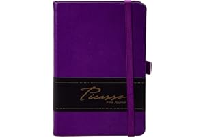 DESK TECH, Picasso Notebooks 80-Sheet Ruled 80gsm Fine Journal, 3.5 inches x 5 inches, Purple