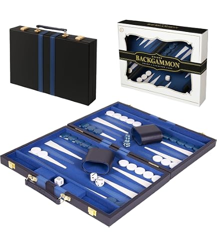 Amazon.com: Zaza & Sacci 23 inch Leather Backgammon Set - Model ZS