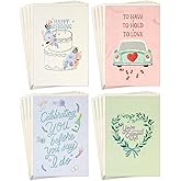 Hallmark Wedding Card Assortment (16 Cards with Envelopes) for Engagements, Bridal Showers, Bachelorette Party