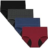 Nalwort Womens Menstrual Period Panties Cotton Leak Proof Underwear Postpartum Protective Briefs