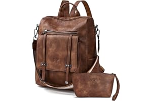 OPAGE Backpack Purse for Women Leather Backpack Purse Travel Backpack Fashion Designer Ladies Shoulder Bags With Wristlets,14-in Height