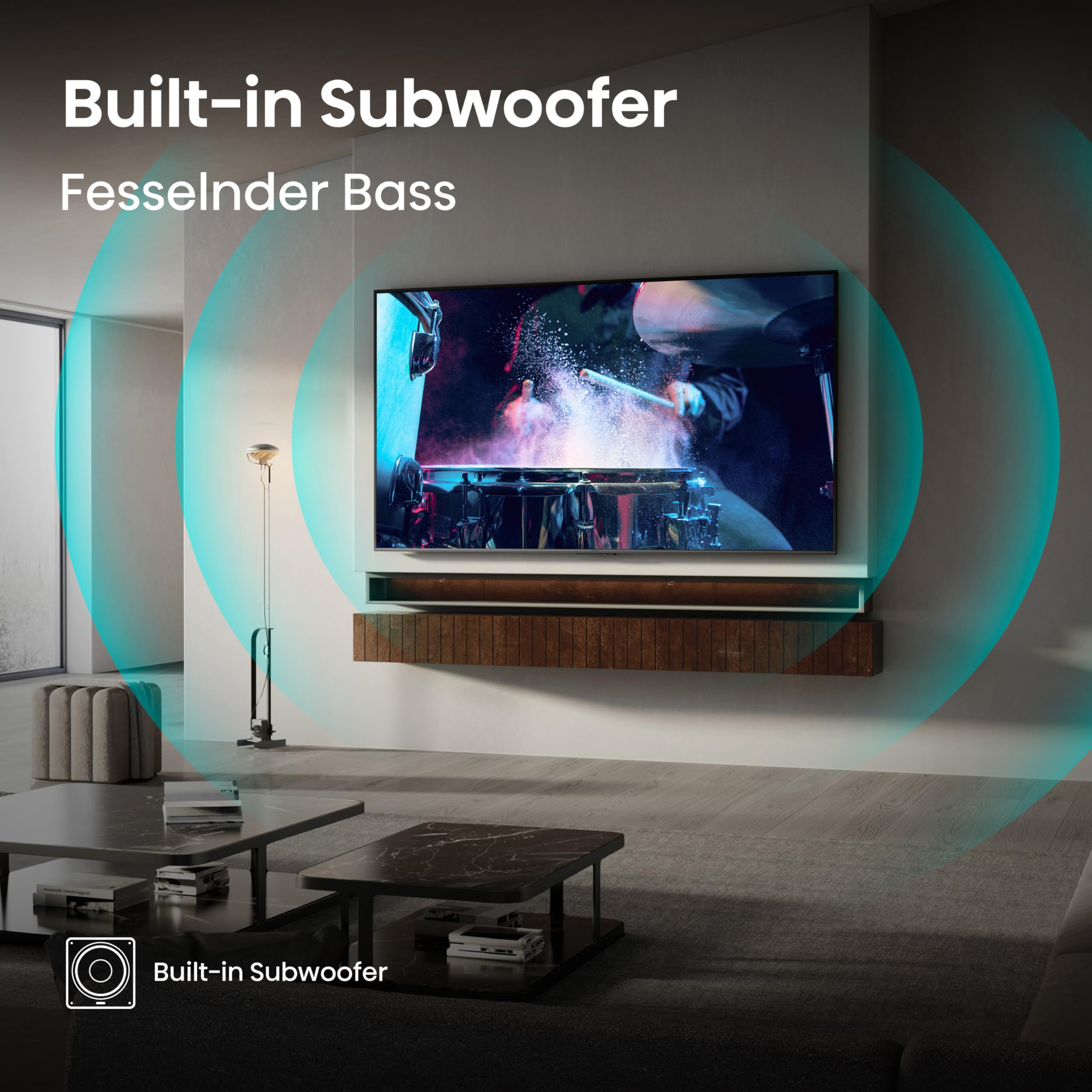 Hisense 98E7Q Fernseher, 98 Zoll, 2480 Mm, 4K UHD QLED, Smart TV, 144Hz Game Mode PRO, AI 4K Upscaler, Smoothmotion, Lichtsensor, Colour, Dolby Vision Atmos, Sprachsteuerung, EZPlay 7