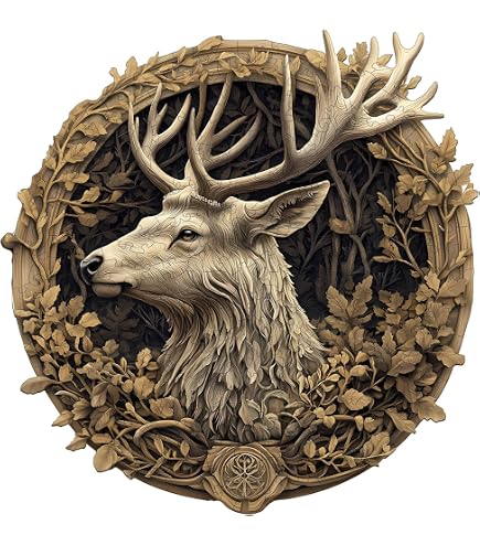 Wooden Puzzles For Adults, Deer Puzzles With 3D Visual Effect, Wood...