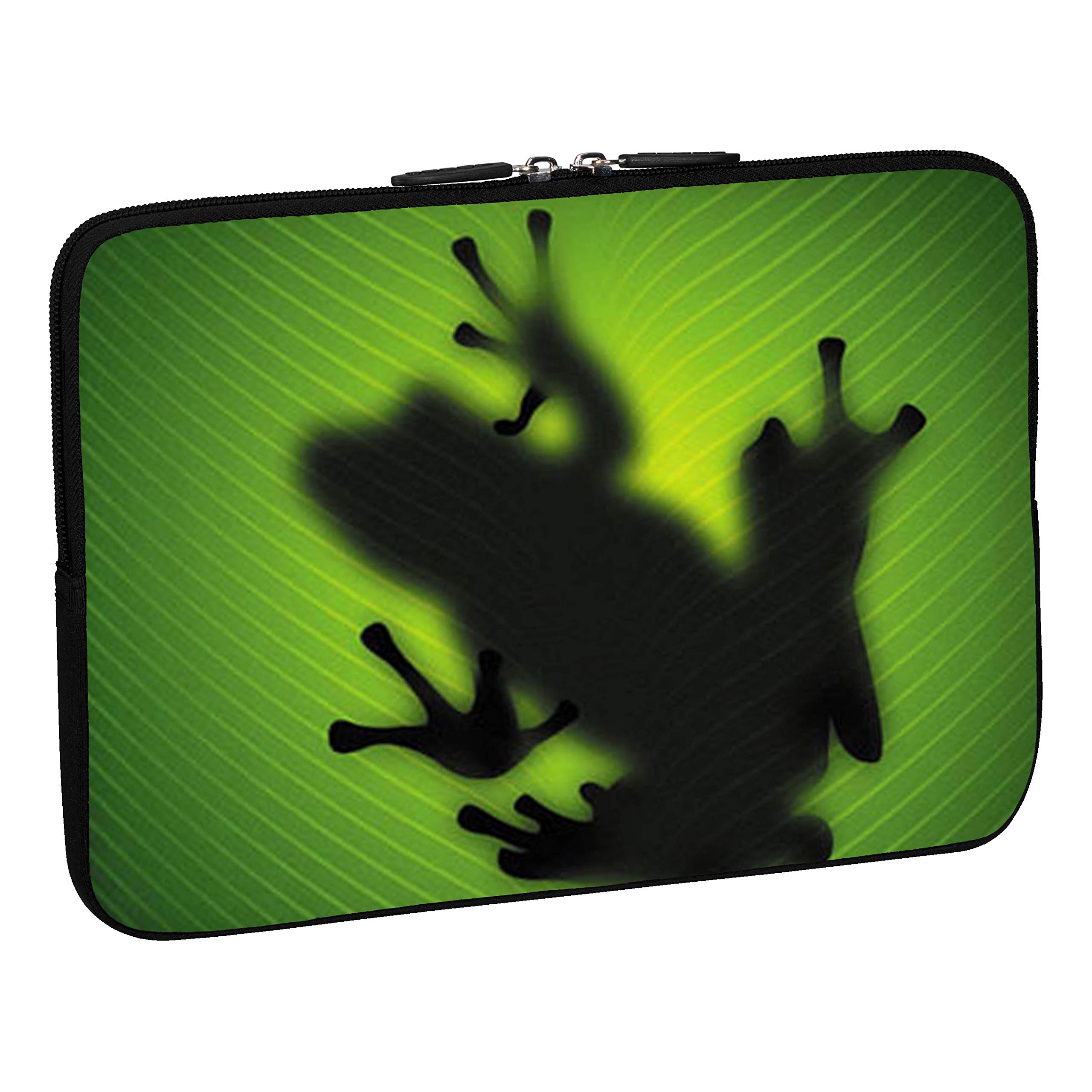 PEDEA Laptop Bag Case Design Sleeve for 17.3 inch, Green Frog — image 1