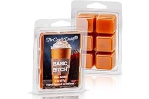 THE CANDLE DADDY Basic Bitch- Funny Pumpkin Spice Scented Melt- Maximum Scent Wax Cubes/Melts- 1 Pack -2 Ounces- 6 Cubes
