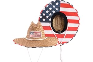 KC Republic Fabric Pattern Print Straw Kids Boys Sunhat, Ages 3+, Lifeguard Hat, Beach, Swim, Fishing, Fits All, Malabar Hat