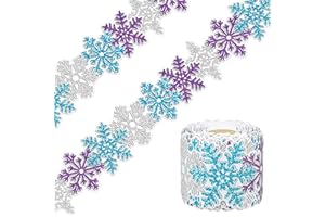 10m Adhesive Snowflake Bulletin Border Scalloped Trim Classroom Decoration Winter School Display