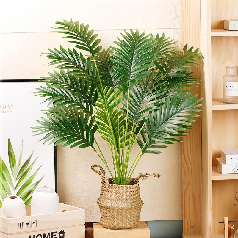 Plantes Artificielles Interieur Palmier en Pot,71cm Fausse Plante Idéal pour la Décoration de Salon, Chambre, Bureau et Jardin（1 Pot） — photo 5 sur 8