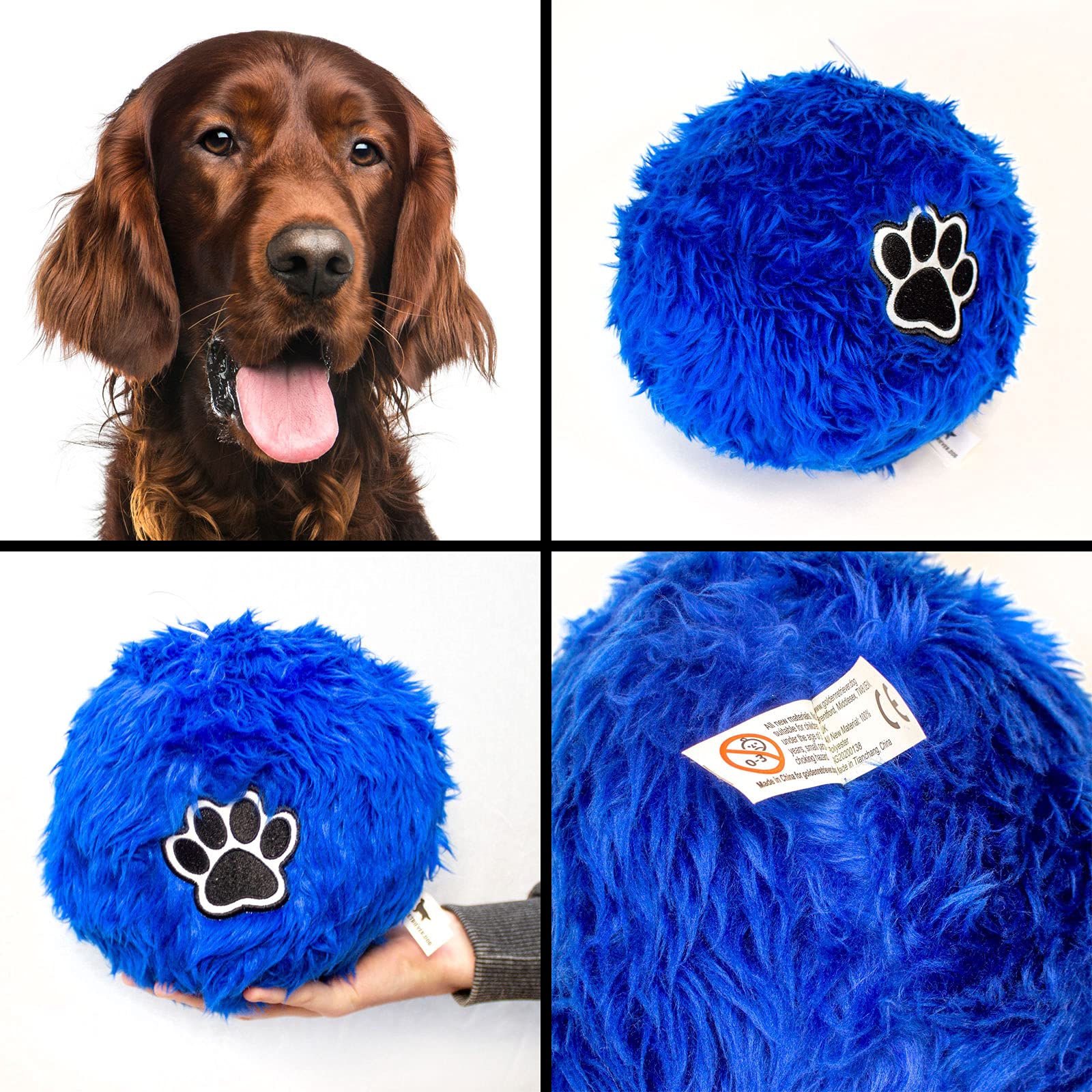 Soft Fluffy Dog Ball For IRISH SETTER - Large Size Ball