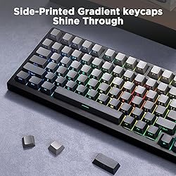 YUNZII Black Gray Gradient Dye Sub PBT