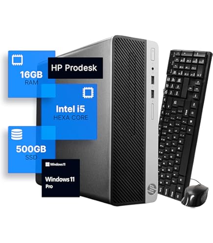 Amazon.com: HP ProDesk i5-9500 9th Gen Desktop Computer (3.2