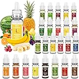 Food Flavoring Oil, 24 Liquid Lip Gloss Flavoring Oil - Concentrated Candy Flavors for Lip Balm, Baking, Cooking, Soap and Sl