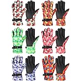 Bencailor 6 Pairs Kids Winter Gloves Waterproof Ski Glove Boy Girl Warm Snow Snowboard Mittens for Cold Unisex