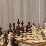 A&A 15 Inch Wooden Chess Set Folding Board 3 Inch King Staunton Pieces view 8