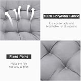 DKIEI Seat Pads for Dining Chairs Set of 4 40x40cm Grey Cushions view 4