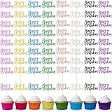 64 Pieces Happy Birthday Cupcake Toppers Glitter Birthday Cake Topper Picks Dessert Topper Decoration for Birthday Party Anni