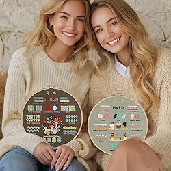 CYANFOUR 4 Stage Beginners Embroidery Kit for
