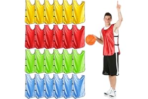 VAIPI 48 Pcs Team Practice Vests for Adults Youth Sports Pinnies Scrimmage Practice Undershirt Kids Football Training Jerseys Expansion Activity Team Group Vest for Soccer,Basketball, Volleyball,Athletics…