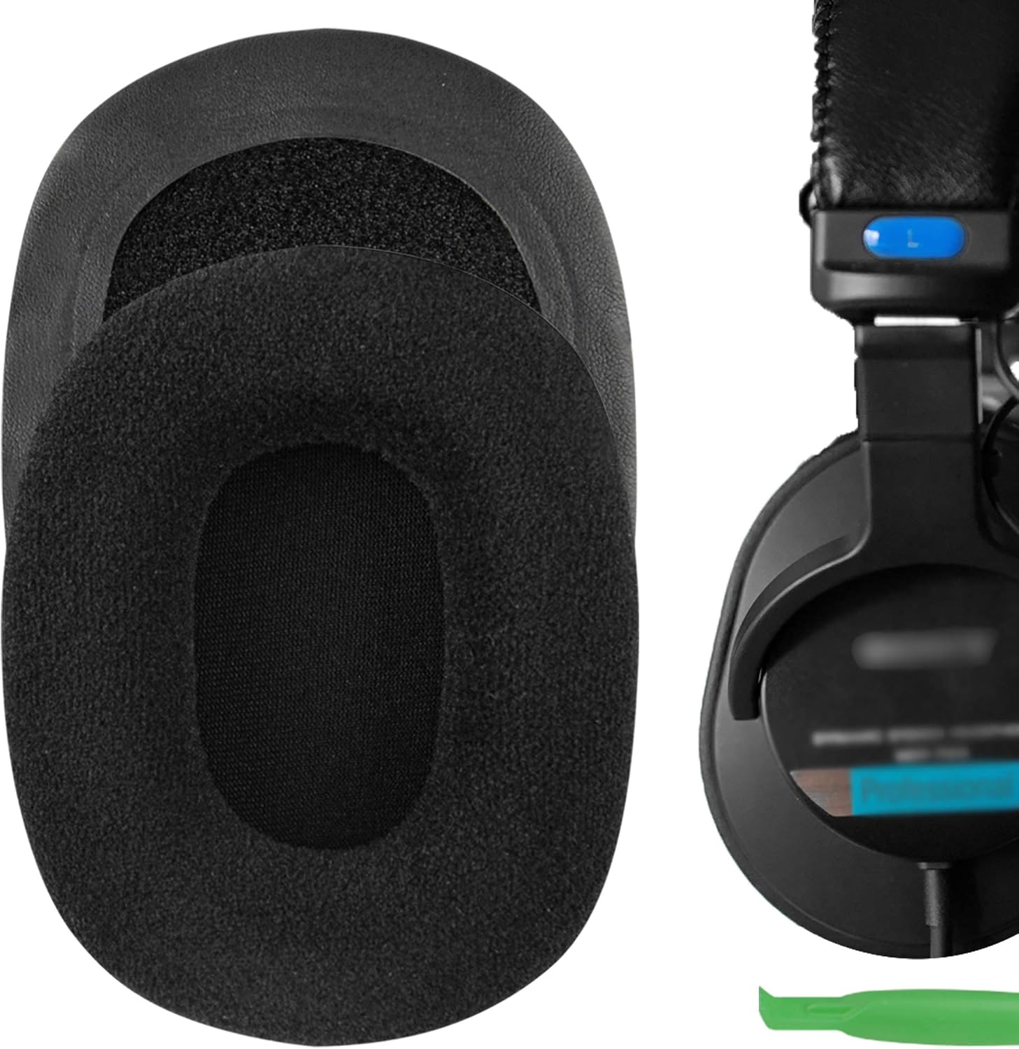 Geekria Comfort Velour Replacement Ear Pads for SONY MDR-7506, MDR-MV1, MDR-V6, MDR-V7, MDR-M1, MDR-M1ST