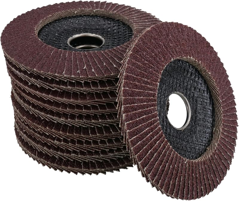 AB Tools 10 x Flap Discs 40 Grit 4.5 in 115mm Flat Sanding AU025
