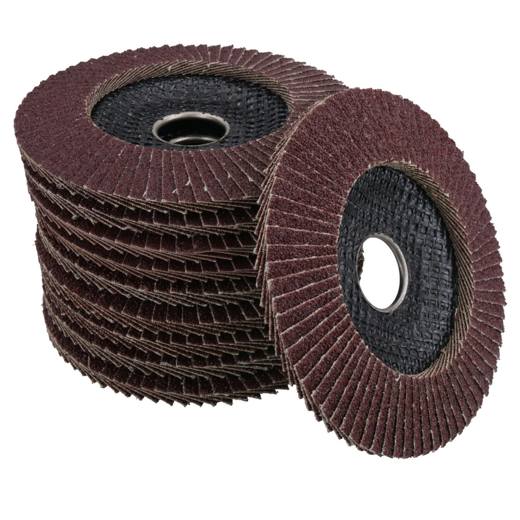 AB Tools 10 x Flap Discs 40 Grit Angle Grinder 4.5" (115mm) Flat Sanding Grinding AU025