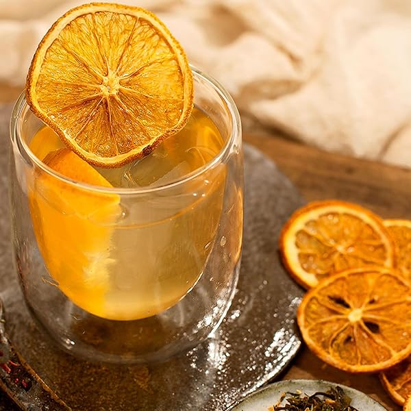 DELITASTY DRIED LEMON SLICES – DEHYDRATED FRUIT FOR COCKTAILS – DEHYDRATED LIMES FOR COCKTAILS – DRIED LIMES -PACK 3 OZ.