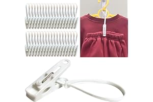 HA SHI HASHI Baby Clothes & Pants Clips 36 Pack, Non-Slip Hanger Clips with Strong Grip, Space-Saving Organizer for Baby & Toddler Laundry, Closet, Socks, Stroller, Travel & Drying Rack