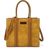 Montana West × Wrangler Large Tote Bags Purses for Women Work Top-Handle Handbags with Strap