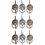 Tim Holtz Idea-ology Ring Fasteners, 9 Brad Fasteners with Fluted Tops and Attached Jump Rings, Nickel, Brass, Copper, Craft 