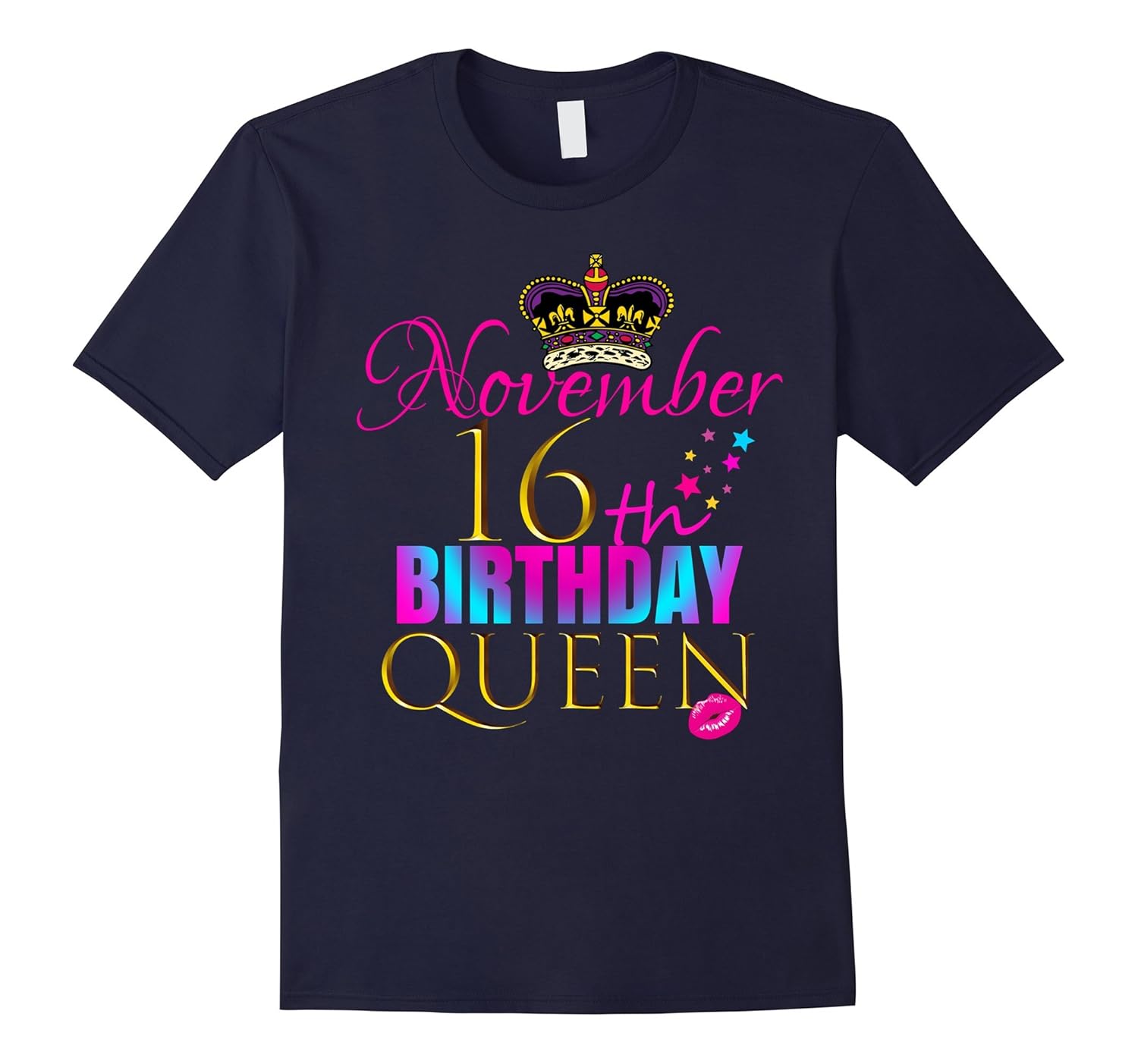 PINK GIRLY: November 16th Birthday Queen Shirt Gift For Her-ANZ