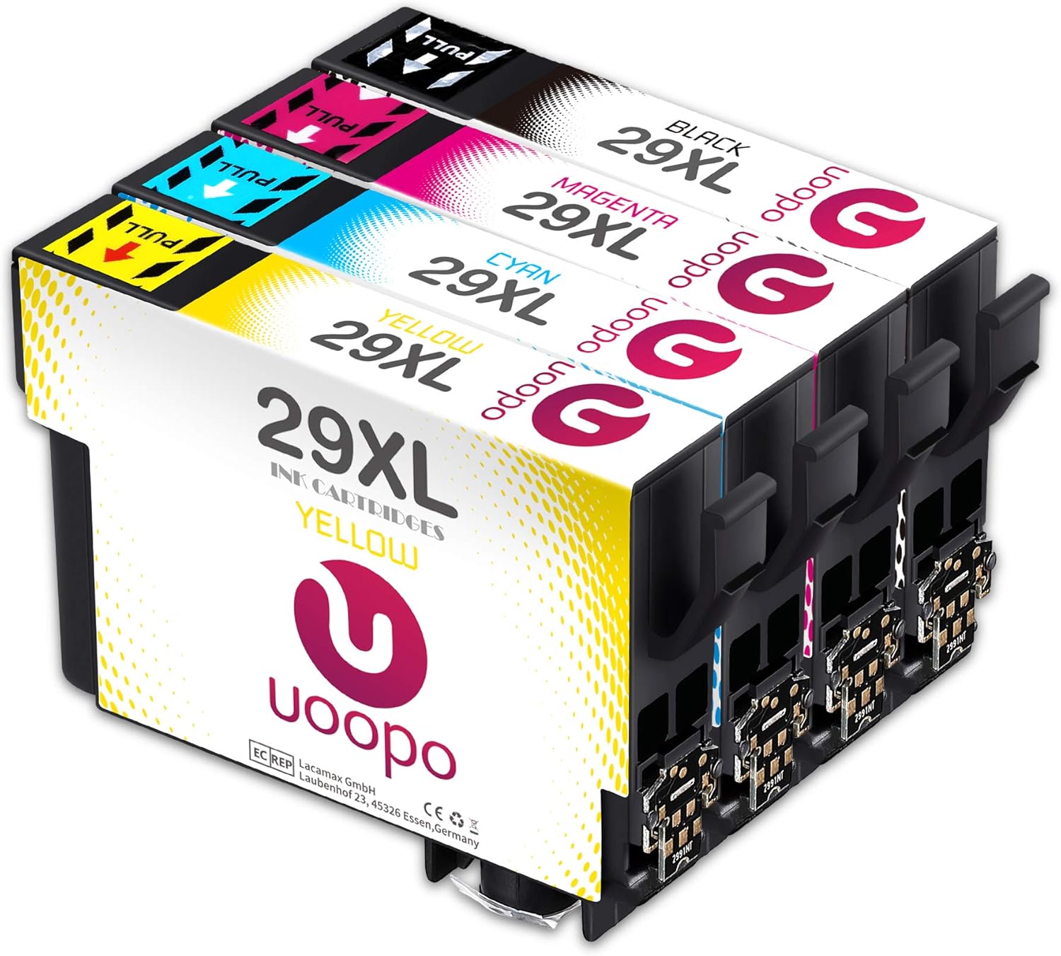 Uoopo Compatible for Epson 29XL 29 Ink Cartridges (Black, Cyan, Magenta