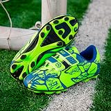 Hanani Boys Girls Football Boots FG/AG Soccer Shoes Green view 3
